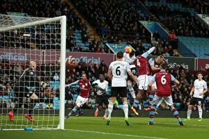 Aston Villa v Everton - Villa Park Collection: Funes Mori Scores First Everton Goal: Aston Villa vs. Everton, Barclays Premier League
