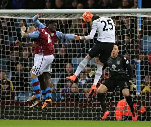 Aston Villa V Everton - Villa Park Prints: Funes Mori Scores First: Everton's Thrilling Goal at Villa Park