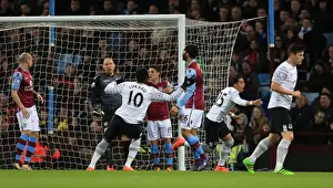 Aston Villa V Everton - Villa Park Prints: Funes Mori Scores First Goal: Everton's Triumph Over Aston Villa in Premier League Clash