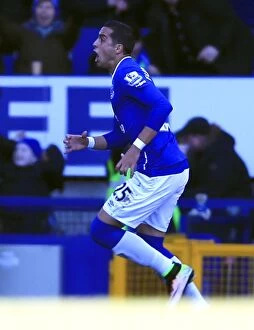 Images Dated 16th April 2016: Funes Mori Scores the Opener: Everton vs. Southampton, Barclays Premier League, Goodison Park