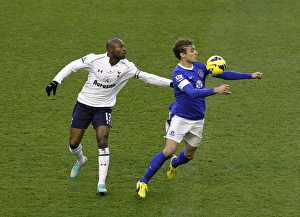 Everton 2 V Tottenham Hotspur 1 : Goodison Park : 09-12-2012 Prints: Gallas vs. Jelavic: A Battle at Goodison Park - Everton's Victory over Tottenham Hotspur (2-1)