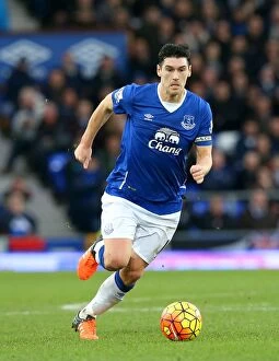 Images Dated 24th January 2016: Gareth Barry in Action: Everton vs Swansea City, Barclays Premier League - Goodison Park