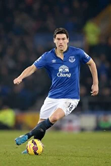 Images Dated 19th January 2015: Gareth Barry at Goodison Park: Everton vs. West Bromwich Albion - Barclays Premier League
