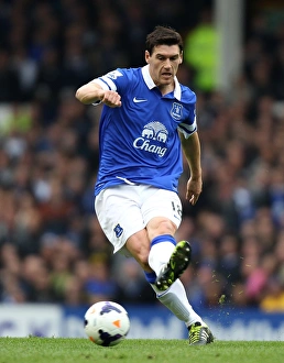 Everton 2 V Manchester United 0 : Goodison Park : 21-04-2014 Prints: Gareth Barry's Leadership: Everton's Triumphant 2-0 Victory Over Manchester United (April 21)