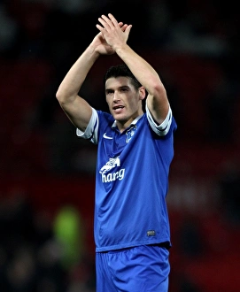 Manchester United 0 V Everton 1 : Old Trafford : 04-12-2013 Prints: Gareth Barry's Milestone: Everton's Historic 1-0 Win at Old Trafford vs