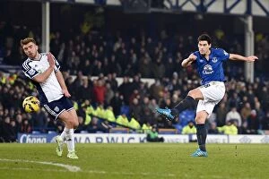 Images Dated 19th January 2015: Gareth Barry's Strike: Everton's Premier League Victory at Goodison Park vs West Bromwich Albion
