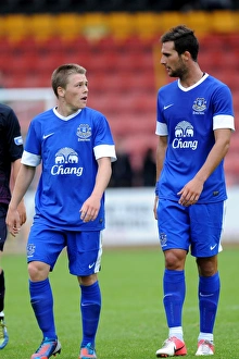 Season 2012-13 Prints: George Green and Apostolos Vellios in Action: Everton's Pre-Season Friendly vs