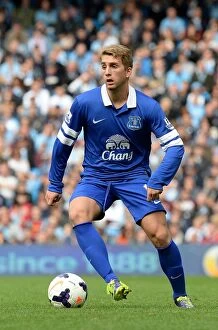 Images Dated 5th October 2013: Gerard Deulofeu Shines in Manchester City's 3-1 Win Over Everton (Barclays Premier League)