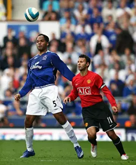 Giggs vs Lescott: Premier League Showdown at Goodison Park, 2007 - Everton vs Manchester United