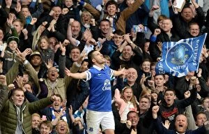 Everton 2 v Manchester United 0 : Goodison Park : 21-04-2014 Collection: Glory at Goodison: Mirallas Strikes Twice Against Manchester United (April 21, 2014)