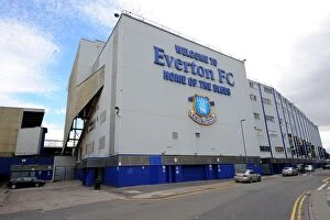 Goodison Park Collection: Grand Stadium: A Panoramic View of Everton Football Club's Goodison Park