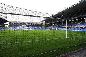 Goodison Park Collection: Grandstand View: Everton Football Club's Home at Goodison Park