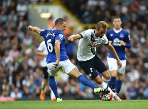 Tottenham Hotspur V Everton - White Hart Lane Prints: Harry Kane vs. Phil Jagielka: A Tackle to Remember - Tottenham Hotspur vs