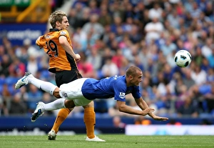 21 August 2010 Everton V Wolves Prints: Heitinga's Clearance: Everton vs