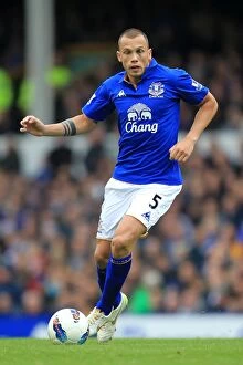 Images Dated 29th October 2011: Heitinga's Heroics: Everton vs Manchester United, Premier League Showdown (29 October 2011)