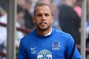 Images Dated 25th August 2012: Heitinga's Heroics: Everton's Triumph over Aston Villa (3-1, August 25, 2012)
