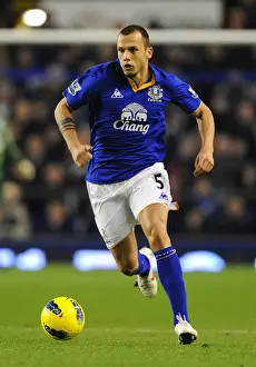Framed Print : Heitinga's Unyielding Spirit: Everton's Victory Over Swansea City (21 December 2011) Framed Print : Heitinga's Unyielding Spirit: Everton's Victory Over Swansea City (21 December 2011)