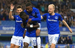Soccer Football Prints: Idrissa Gueye Scores Everton's Second Goal in Europa League Play-Off Clash Against Hajduk Split