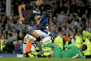 Soccer Football Prints: Idrissa Gueye Scores Everton's Second Goal in UEFA Europa League Play-Off against Hajduk Split (2017-18)