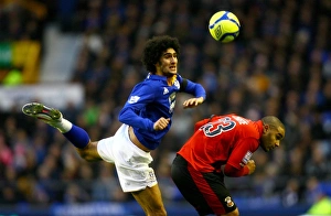 Framed Print : Intense Battle: Fellaini vs. Christie at Goodison Park - Everton vs. Tamworth's FA Cup Clash (January 2012) Framed Print : Intense Battle: Fellaini vs. Christie at Goodison Park - Everton vs. Tamworth's FA Cup Clash (January 2012)