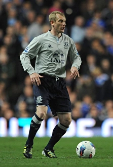 15 October 2011 Chelsea V Everton Prints: Intense Face-Off: Tony Hibbert vs. Chelsea at Stamford Bridge (2011)