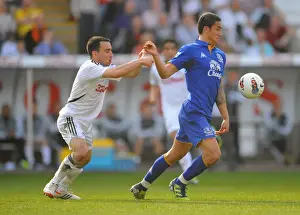 24 March 2012 V Swansea City, Liberty Stadium Prints: Intense Rivalry: Britton vs. Cahill - Swansea City vs