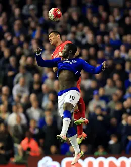 Football Soccer Full Length Prints: Intense Rivalry: Coutinho vs. Lukaku - Liverpool vs. Everton at Anfield