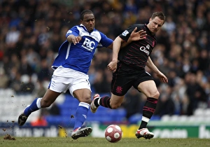 Birmingham City V Everton Prints: Intense Rivalry on the Field: Jagielka vs