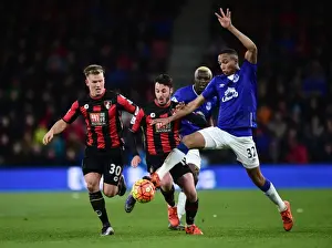 AFC Bournemouth V Everton - Vitality Stadium Prints: Intense Rivalry: Funes Mori vs Ritchie-Smith Clash - AFC Bournemouth vs Everton