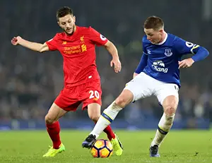 Framed Print : Intense Rivalry: McCarthy vs. Lallana at Goodison Park - Everton vs. Liverpool, Premier League Framed Print : Intense Rivalry: McCarthy vs. Lallana at Goodison Park - Everton vs. Liverpool, Premier League