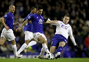 09 Mar 2011 Everton V Birmingham City Prints: Intense Rivalry: Mikel Arteta vs