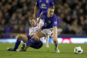 09 Mar 2011 Everton V Birmingham City Prints: Intense Rivalry: Osman vs. Bowyer at Goodison Park - Everton vs