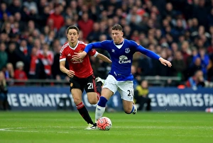 Framed Print : Intense Rivalry: Ross Barkley vs Ander Herrera - Everton vs Manchester United FA Cup Semi-Final Showdown Framed Print : Intense Rivalry: Ross Barkley vs Ander Herrera - Everton vs Manchester United FA Cup Semi-Final Showdown