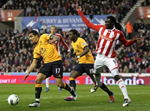 01 May 2012 V Stoke City, Britannia Stadium Prints: Intense Rivalry: Tim Cahill vs