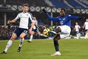 Everton V West Bromwich Albion - Goodison Park Prints: Intense Showdown: Lukaku vs McAuley at Goodison Park - A Premier League Battle