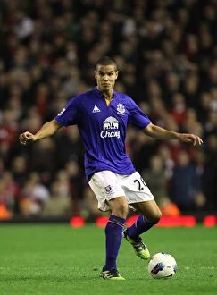 Images Dated 13th March 2012: Jack Rodwell at Anfield: Everton vs. Liverpool, Barclays Premier League (13 March 2012)