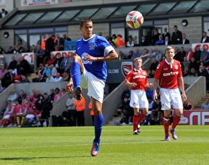 Images Dated 14th July 2012: Jack Rodwell Scores Hat-trick: Everton's Pre-Season Victory over Morecambe at Globe Arena