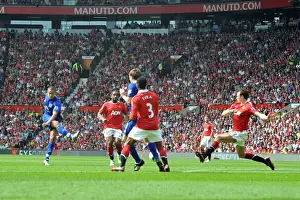 Jack Rodwell's Determined Shot at Old Trafford: Manchester United vs. Everton, Barclays Premier League (23 April 2011)
