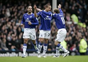 Images Dated 15th February 2009: Jack Rodwell's Historic First Goal: Everton vs. Aston Villa, FA Cup Fifth Round, 2009