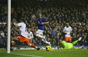 05 February 2011 Everton V Blackpool Prints: Jack Rodwell's Unlucky Shot: Everton vs
