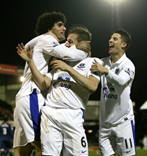 FA Cup Prints: Jagielka's Strike: Everton's Dramatic Equalizer vs Oldham Athletic in FA Cup (16-02-2013)