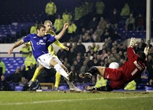 Images Dated 18th January 2006: James Beattie's Thwarted Goal: A Heart-Stopping Moment for Everton FC
