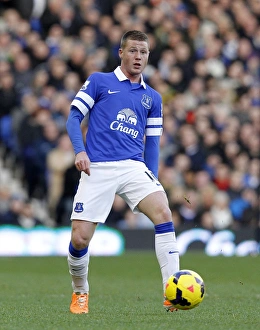 Everton 2 V Norwich City 0 : Goodison Park : 11-01-2014 Prints: James McCarthy Scores the Winning Goal: Everton's 2-0 Victory over Norwich City (BPL 2013-14) at Goodison Park