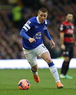 FA Cup Prints: James McCarthy's Exultant Moment: Everton's FA Cup Triumph over Queens Park Rangers (4-0)