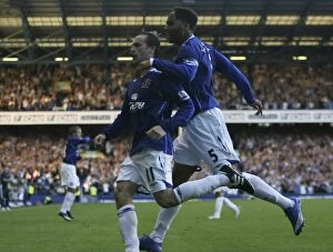 Images Dated 25th August 2007: James McFadden's Debut Goal for Everton vs. Blackburn Rovers (07/08)