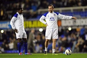 Images Dated 21st March 2012: James McFadden's Thriller: Everton's Unforgettable Goal vs. Arsenal (BPL, 21 March 2012)