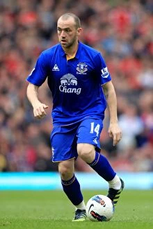 Images Dated 22nd April 2012: James McFadden's Thrilling Goal: Everton's Upset at Manchester United