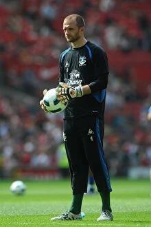 23 April 2011 Manchester United v Everton Collection: Jan Mucha's Heroic Performance: Everton's Goalkeeper Stands Firm at Old Trafford vs