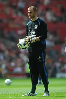 Jan Mucha's Heroic Performance: Everton's Goalkeeper Stands Firm at Old Trafford vs. Manchester United (Barclays Premier League, 23 April 2011)