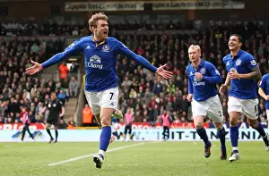 Framed Print : Jelavic Doubles: Everton's Thrilling Win Against Norwich City (07.04.2012, Barclays Premier League) Framed Print : Jelavic Doubles: Everton's Thrilling Win Against Norwich City (07.04.2012, Barclays Premier League)